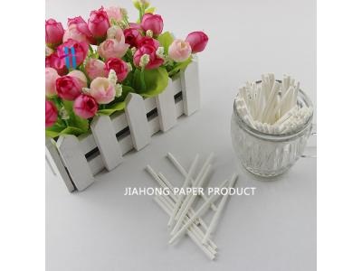 Custom size white paper lollipop stick