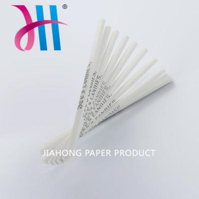 Customized Disposable White Clear Candy Paper Stick 4.0x89mm