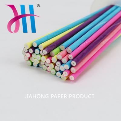 Custom Color Disposable Biodegradable Candy Paper Sticks 3.5*150mm