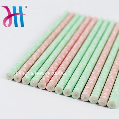 Wholesale Eco Friendly Disposable colorful candy paper sticks 4.0*100mm